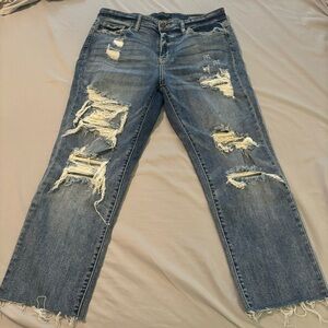 Judy Blue Boyfriend Fit Cropped Jeans